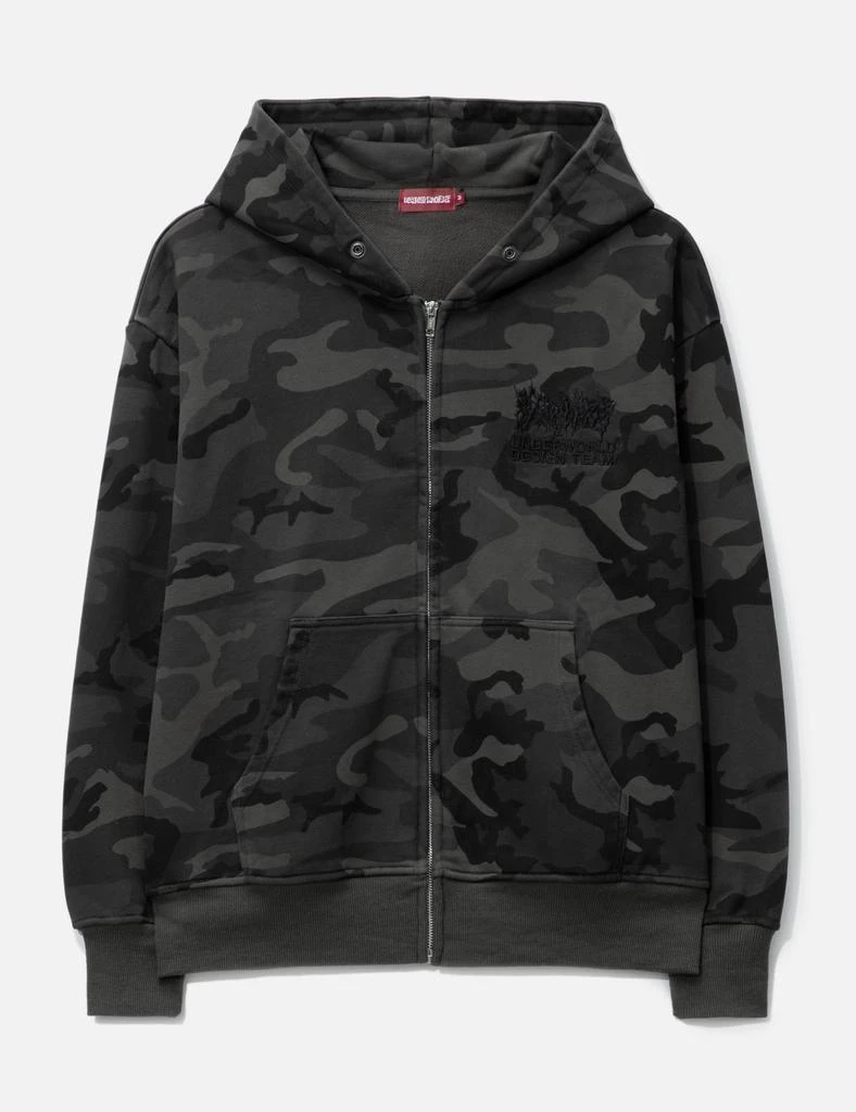 Reckless Scholars Woodland Camo Zip Hoodie 1