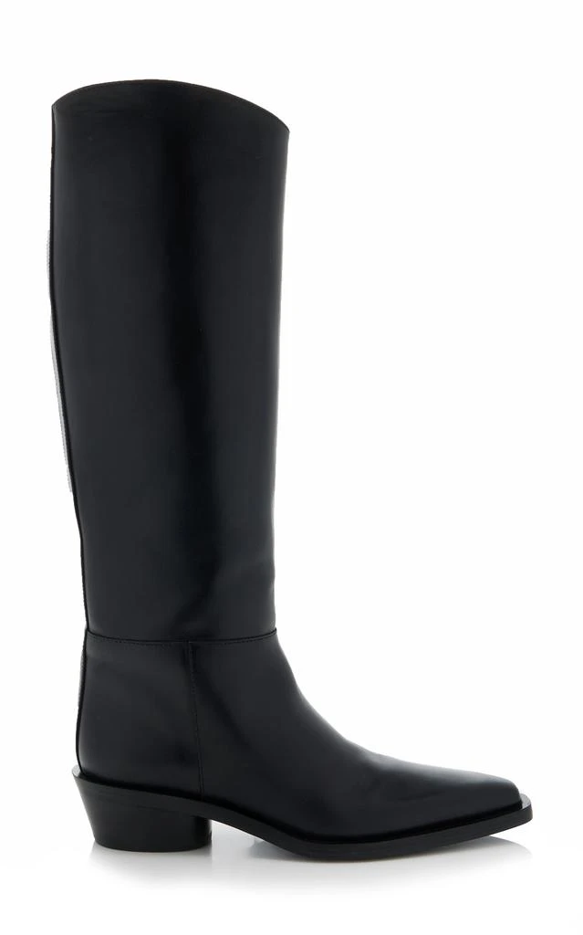 Proenza Schouler Proenza Schouler - Bronco Leather Knee Boots - Black - IT 39 - Moda Operandi 1