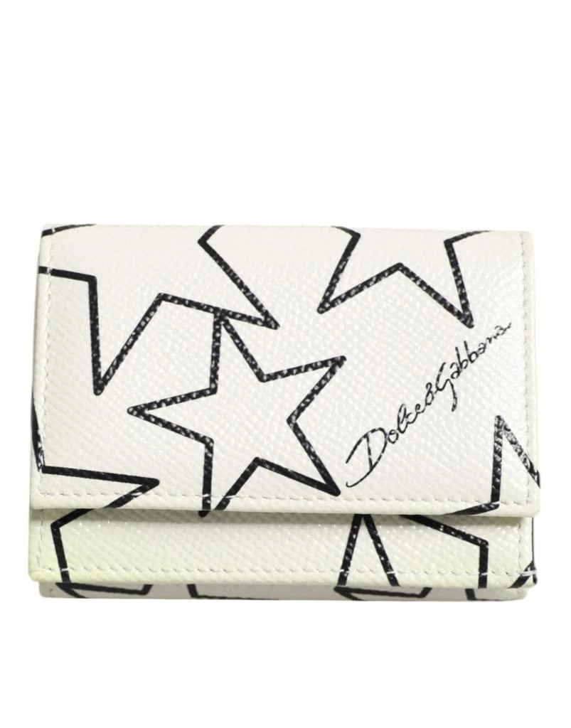 Dolce 
Gabbana Leather Trifold DG Star Print Card Holder Men
s Wallet (Pre-Owned)