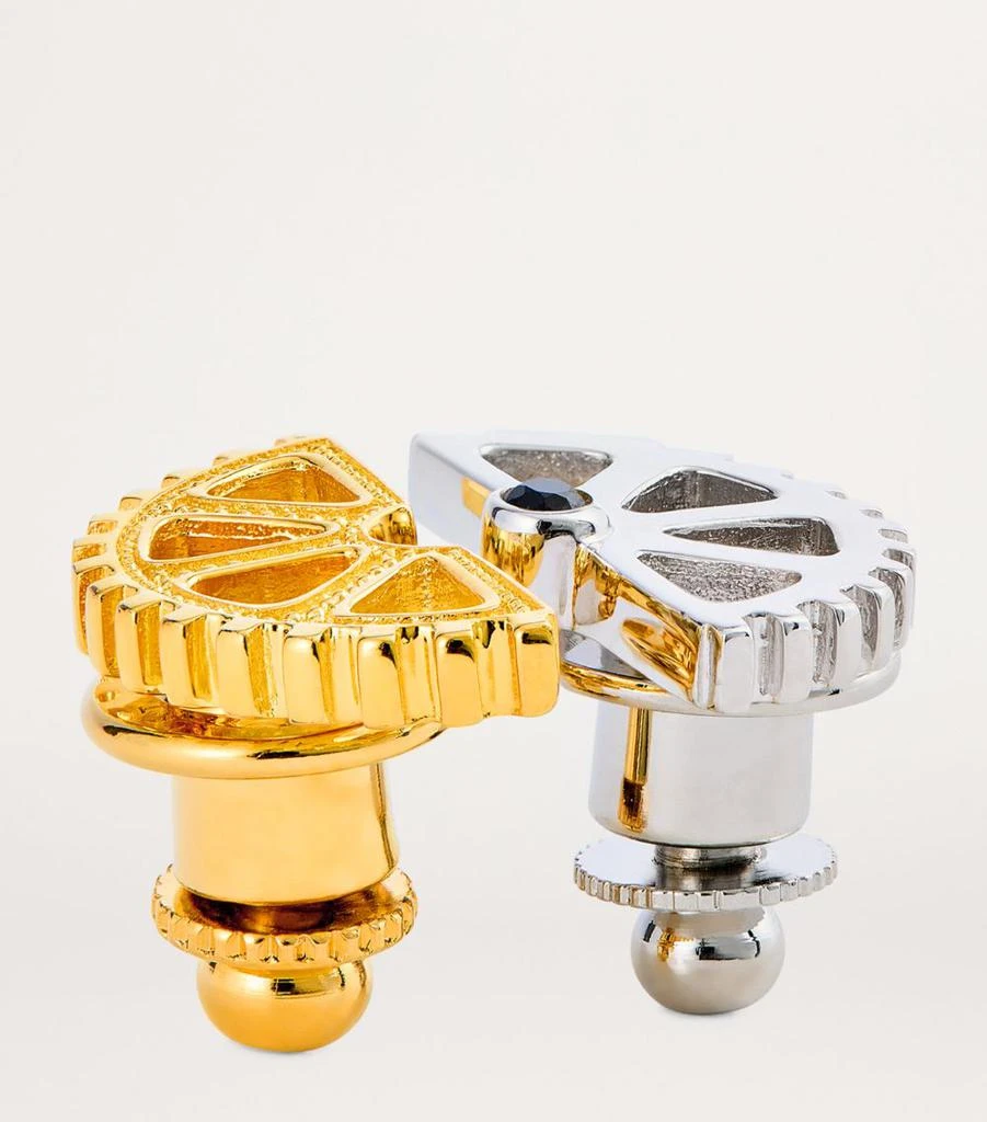 Tateossian Rhodium and Yellow Gold-Plated Puzzle Cufflinks 4