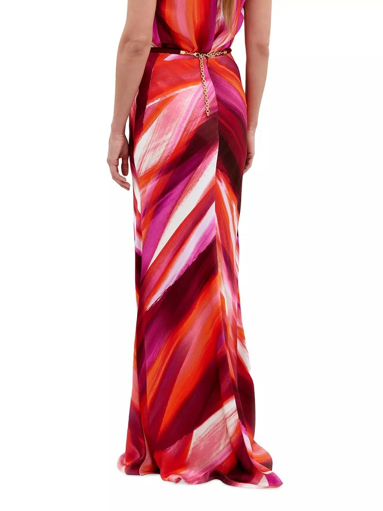Silvia Tcherassi Laurina Abstract Satin Maxi-Skirt 4