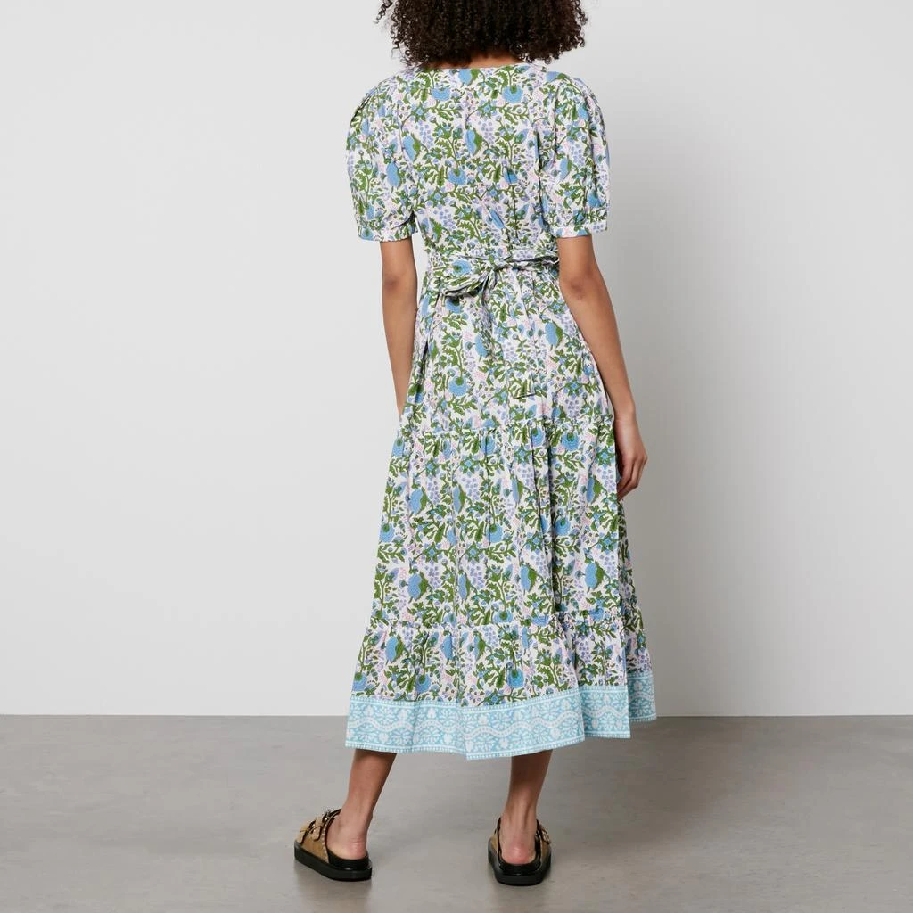 SZ Blockprints Divya Floral-Print Cotton-Poplin Dress 2