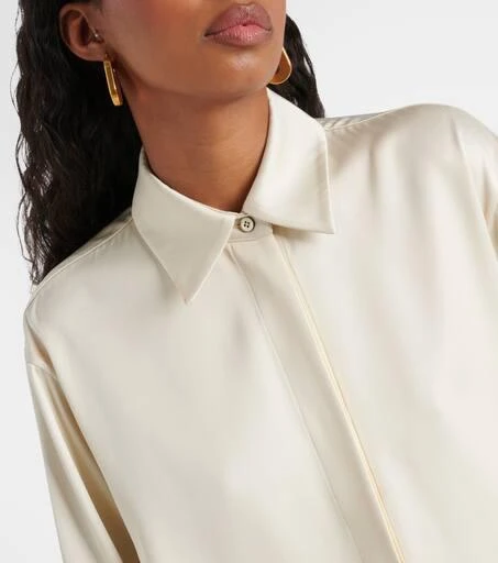Jil Sander Oversized satin shirt 4