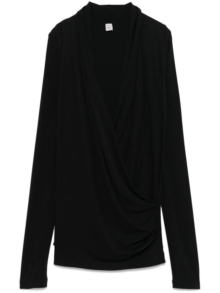 Totême OVERLAPPED JERSEY TOP - BeyondStyle