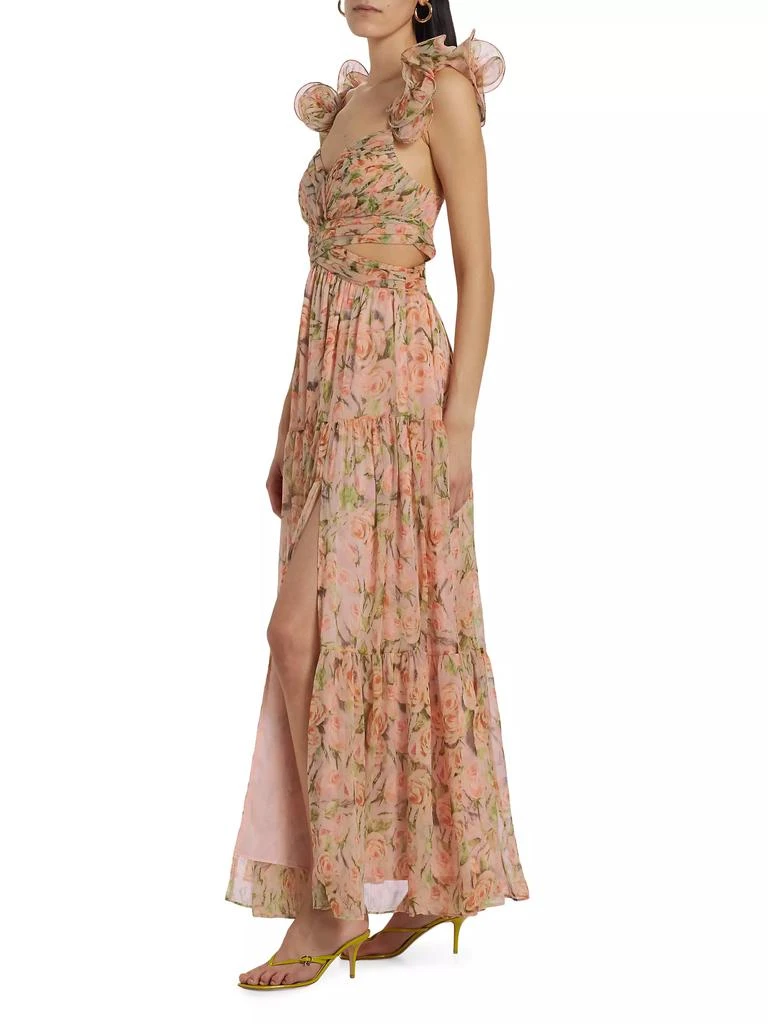 ASTR Fritillaria Floral Cut-Out Maxi Dress 4