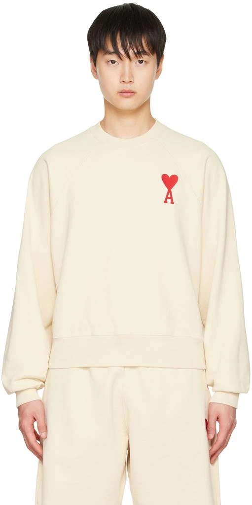 AMI Paris SSENSE Exclusive Off-White Ami de Cœur Sweatshirt 1