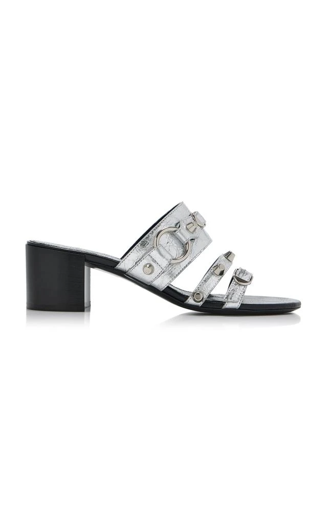 Balenciaga Balenciaga City Metallic Leather Sandals - Moda Operandi 1