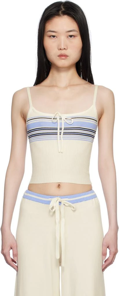 Frankies Bikinis Off-White Barrymore Knit Tank Top 1