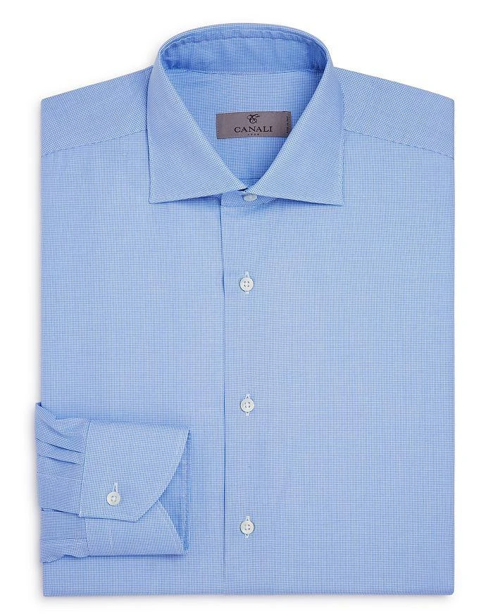 Canali Crosshatch Textured Solid Regular Fit Dress Shirt 1