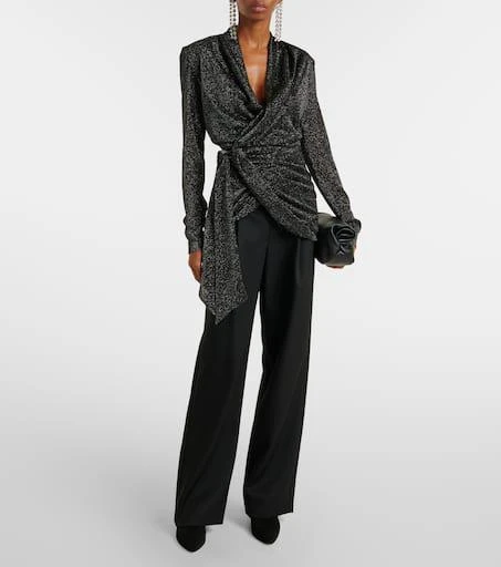 Isabel Marant Cinay lamé wrap top 2