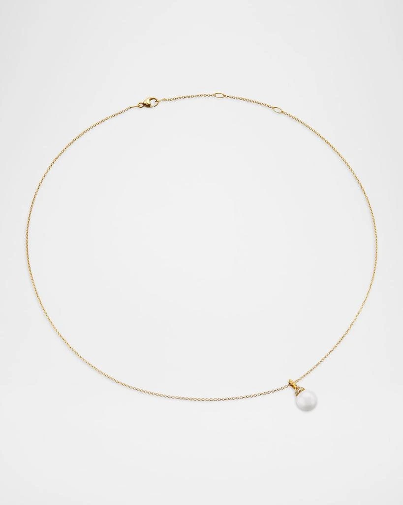 David Yurman Solari Pendant Necklace with Diamonds and Pearl in 18K Gold 3