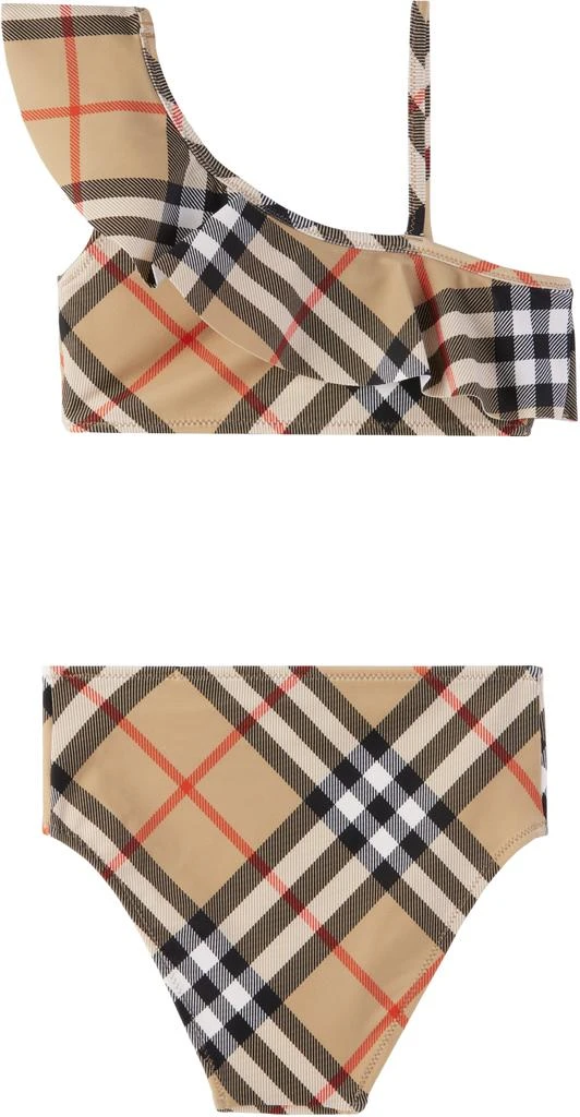 Burberry Kids Beige Check Bikini 2