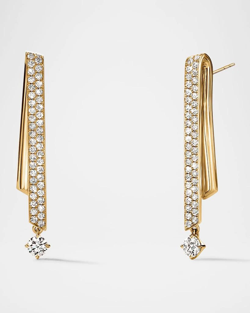 Hearts On Fire 18K Yellow Gold Inside Out Diamond Flip Petite Drop Earrings 2