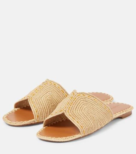 Clergerie Ineni raffia slides 5