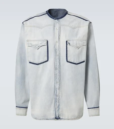 MAISON MARGIELA Embellished denim overshirt 1