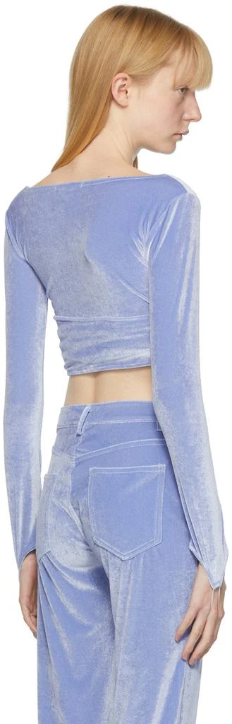 Maisie Wilen Purple Velour Dramady Wrap Top 3