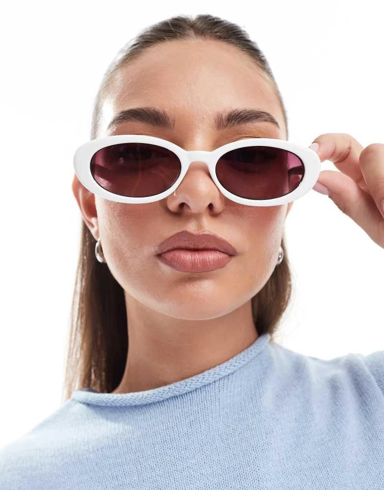 Cotton:On Cotton On ophelia oval sunglasses in ecru 3