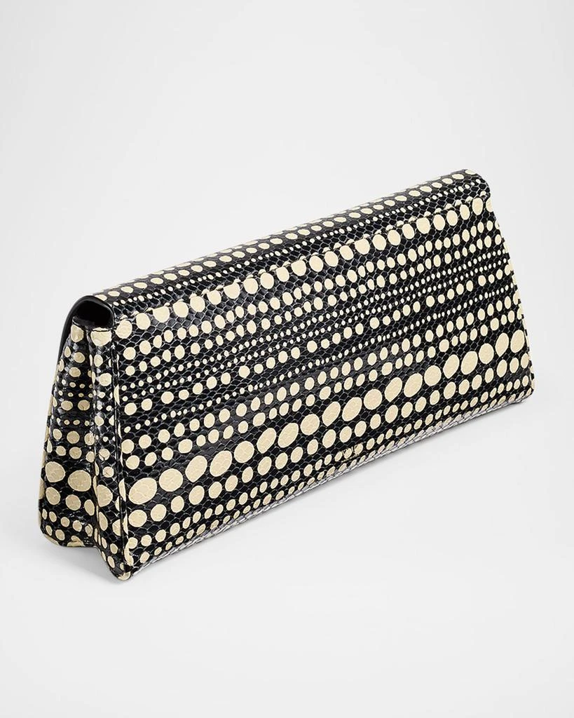 Khaite Audrey Dot Python-Embossed Leather Clutch Bag 6
