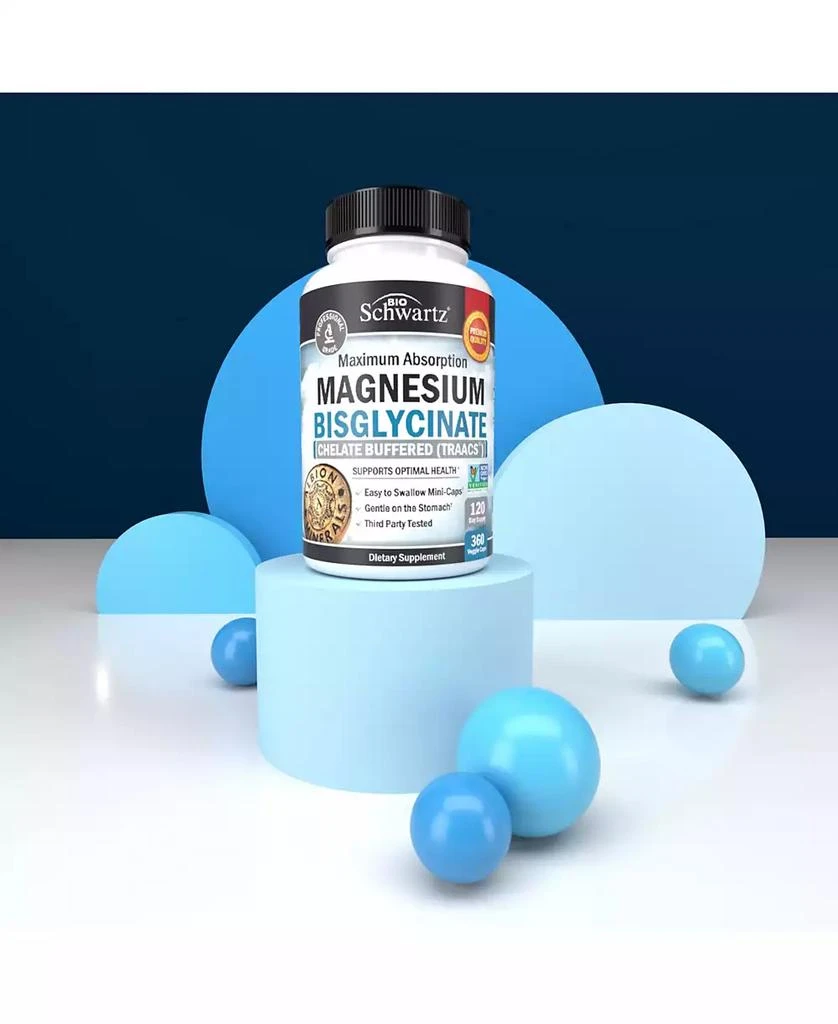 BioSchwartz Magnesium Bisglycinate | Healthy Energy Muscle Bone 
Joint Support | Non-GMO Project Verified|360ct 4