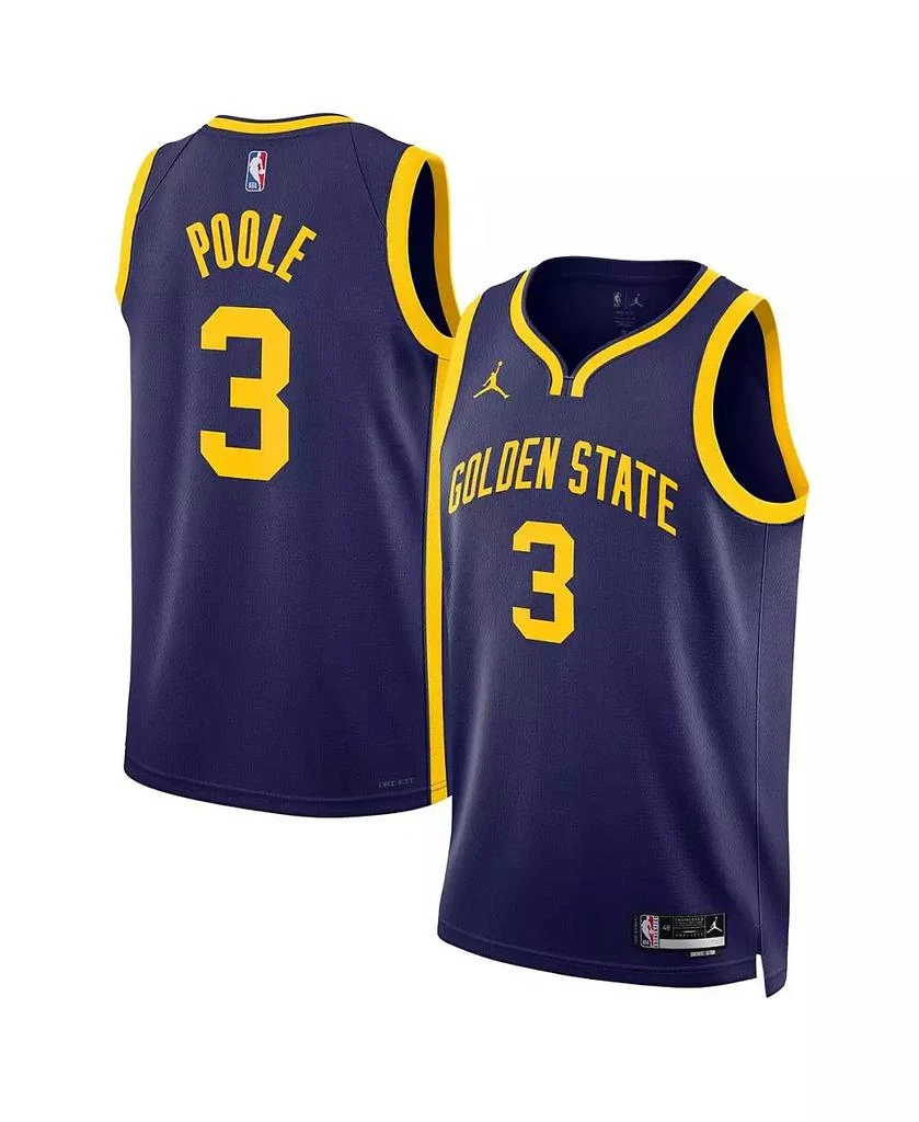 Jordan Men's Jordan Jordan Poole Navy Golden State Warriors 2022/23 Statement Edition Swingman Jersey 1