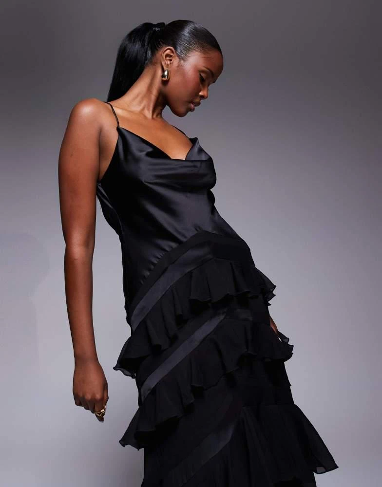 ASOS DESIGN satin chiffon mix ruffle hem maxi dress in black On Sale Now with Up to 45% Off | Discover Exclusive Deals & Savings at BeyondStyle Authentic ASOS Home|women ASOS DESIGN satin chiffon mix ruffle hem maxi dress in black On Sale Now with Up to 45% Off | Discover Exclusive Deals & Savings at BeyondStyle Authentic ASOS Home|women