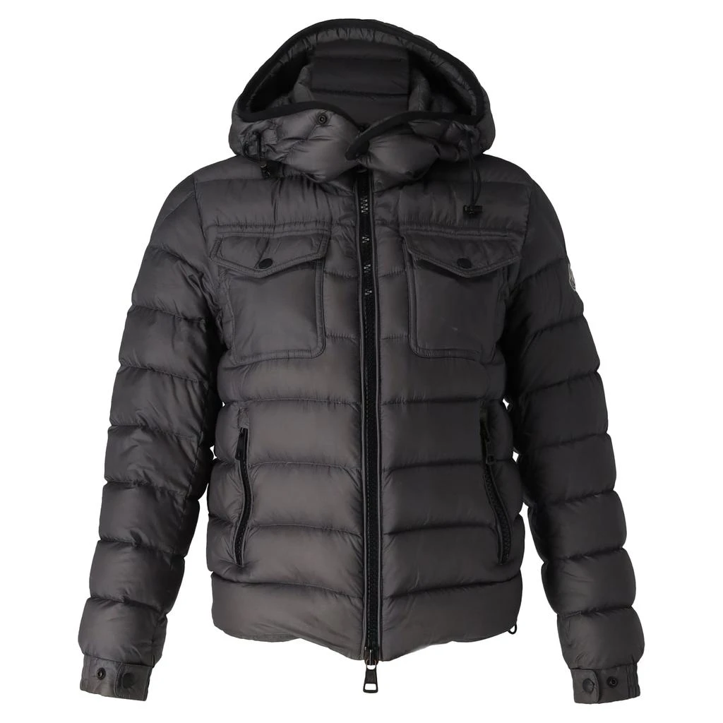 Moncler Edward Puffer Jacket in Grey Nylon 1