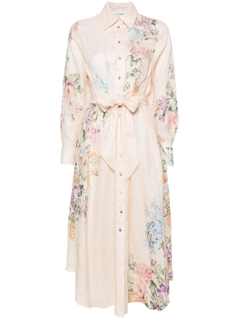 Zimmermann ZIMMERMANN - Floral Print Linen Shirt Dress 1