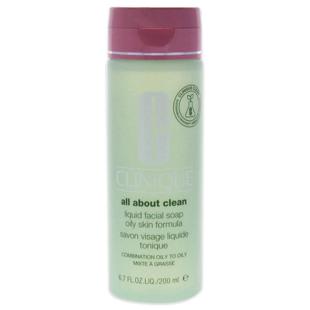 Clinique All About Clean Liquid Facial Soap Oily Skin Formula by  for Unisex - 6.7 oz Soap