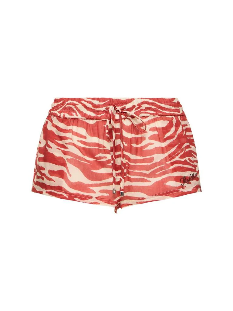 The Attico Printed Mousseline Low Waist Shorts 1