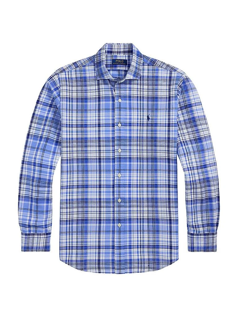 slim fit dress slacks Polo Ralph Lauren Custom Fit Plaid Brushed Flannel Shirt Off White/Navy –  The Sporting Lodge main image 0