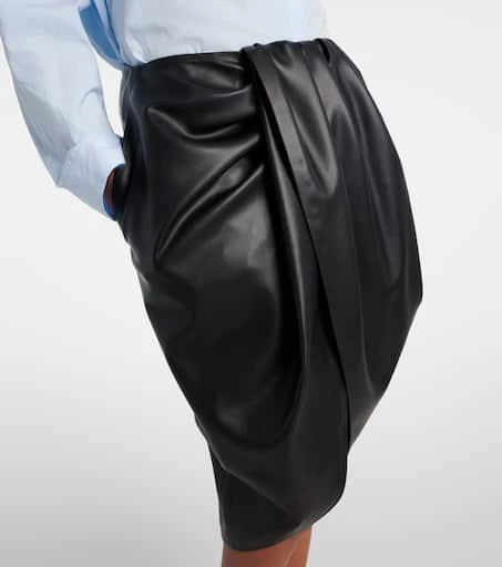 Stella McCartney Draped faux leather midi skirt 5