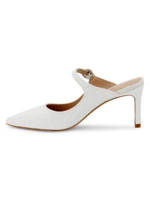 Stuart Weitzman Crystal Buckle Glitter Pumps 4