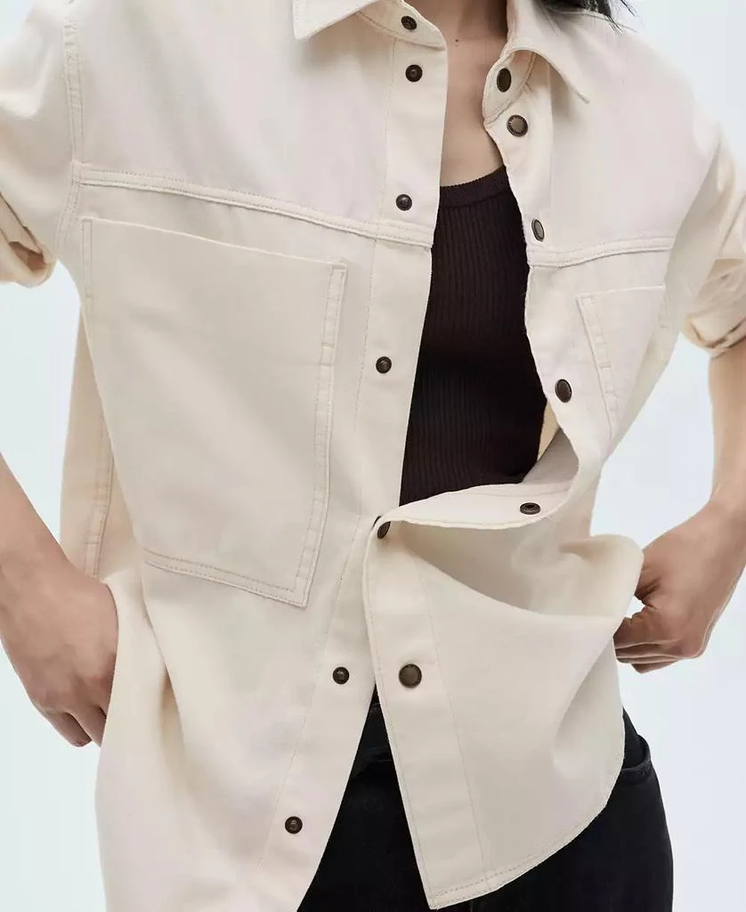 Mango Women's Pockets Detail Denim Overshirt 7