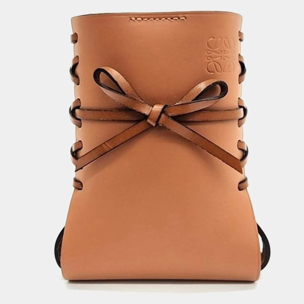 Loewe Loewe Burnt Leather Ikebana Mini Crossbody Bag 1