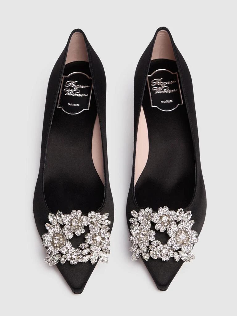 Roger Vivier 45mm Rv Bouquet Satin Pumps 2