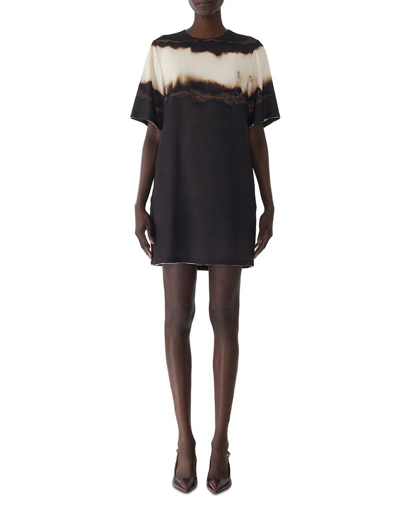 Jason Wu Burned Stripe Short Sleeve T Shirt Dress 1