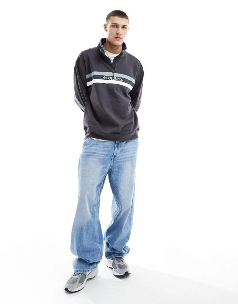 Columbia Columbia Reventure quarter zip sweater in black 2