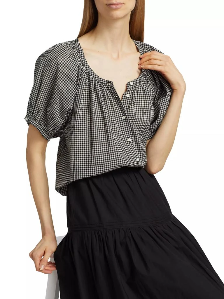 DÔEN June Gingham Cotton Top 6