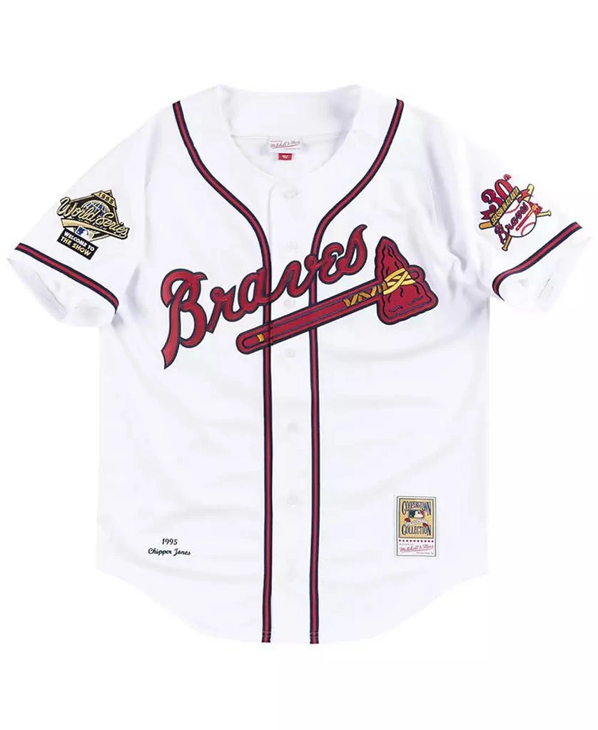 Mitchell & Ness Men's Chipper Jones Atlanta Braves Authentic Cooperstown Jersey 3