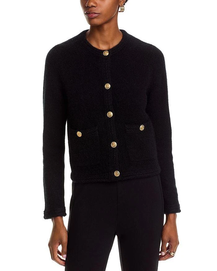 C by Bloomingdale
s Cashmere 100% Cashmere Chevron Trim Cardigan - Exclusive