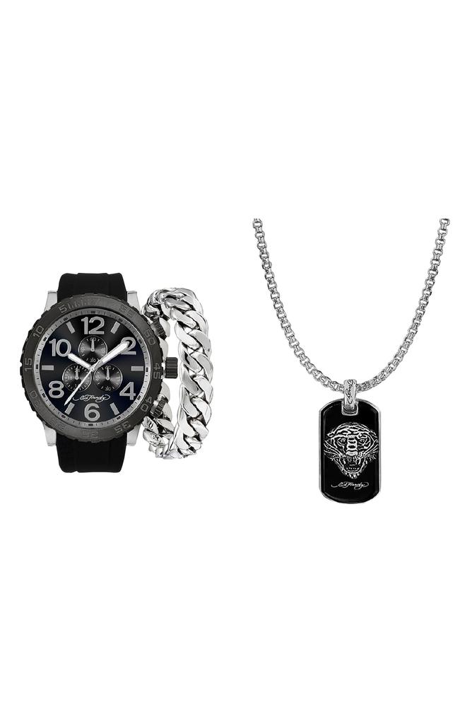 I TOUCH Ed Hardy 3-Piece Jewelry & Watch Set