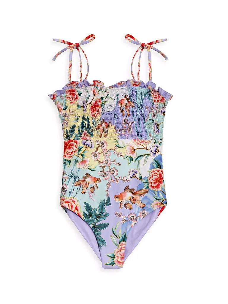 Agua Bendita Little Girl's &amp; Girl's Diving Into Dreams Lewis Korin One-Piece Swimsuit 1