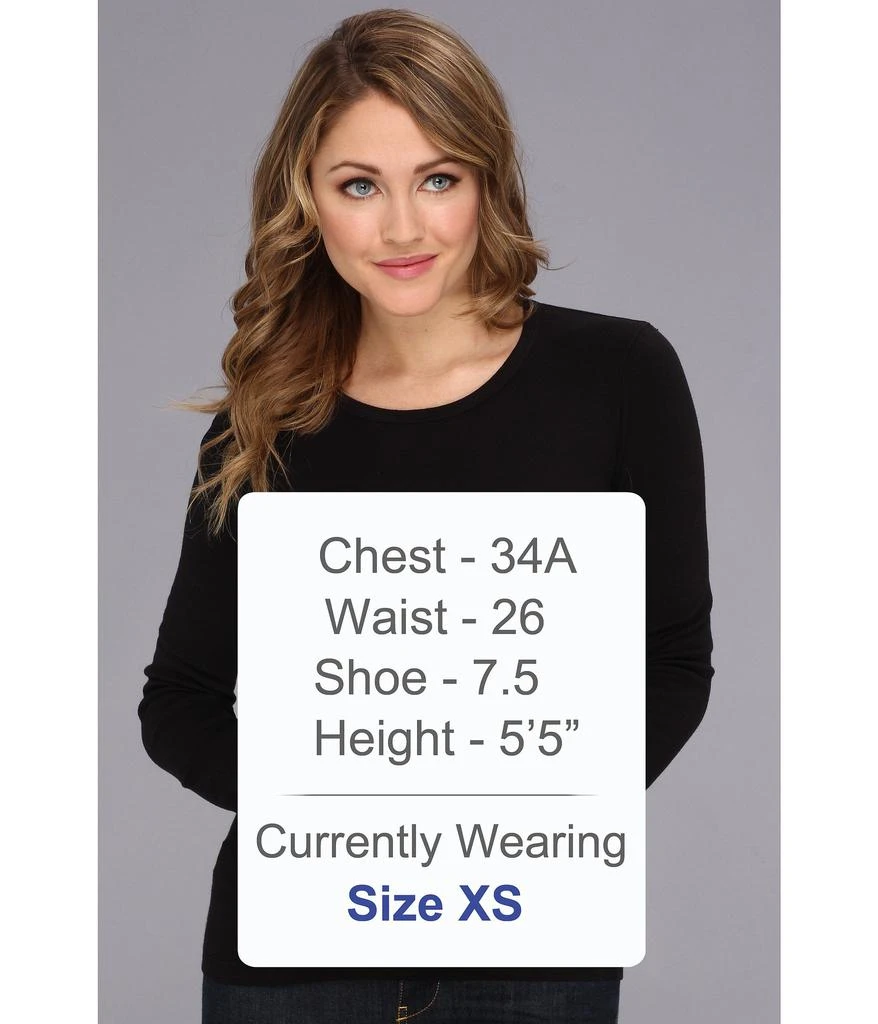 Splendid 1x1 Rib Classic Long Sleeve Crew Neck Tee 7