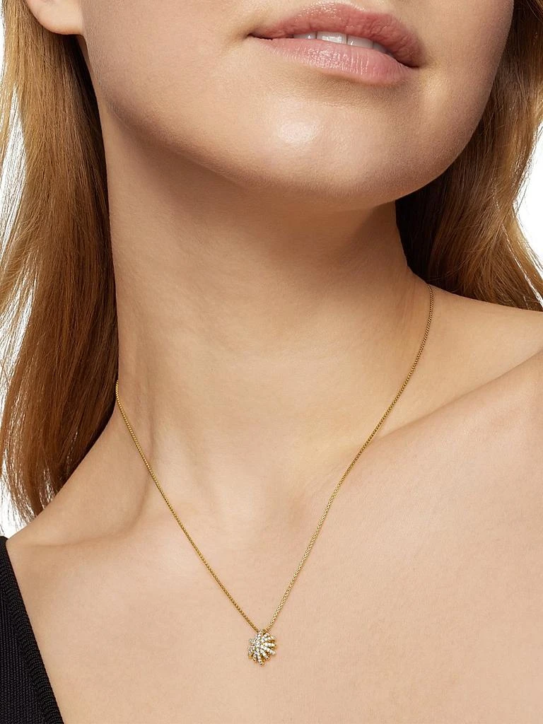 Shop Starburst Pendant Necklace in 18K Yellow Gold with Diamonds