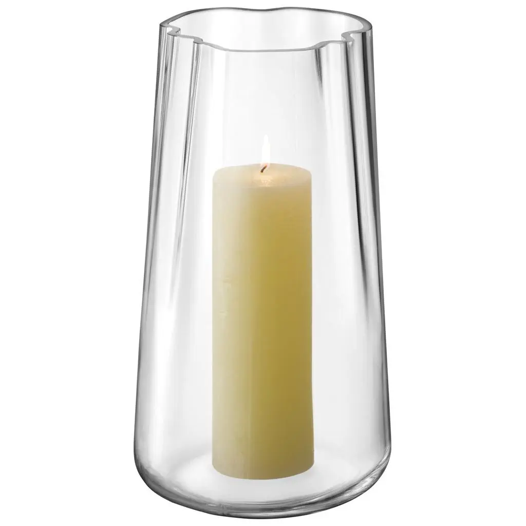 LSA International Lagoon vase-lantern h35cm clear 3