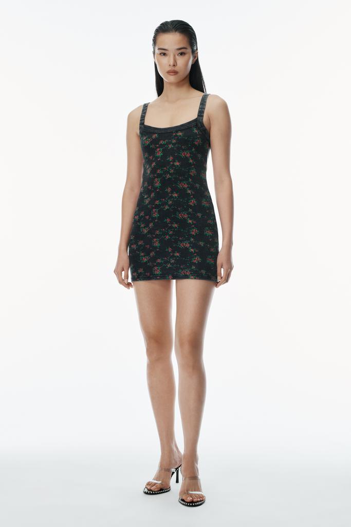 Alexander Wang floral-print waffle knit dress