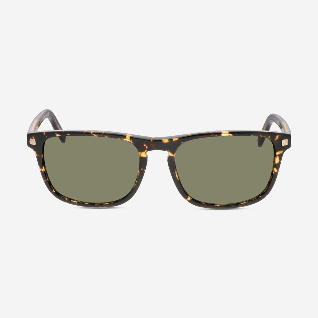 Ermenegildo Zegna Ermenegildo Zegna Men's Dark Havana & Green Square Sunglasses EZ0173