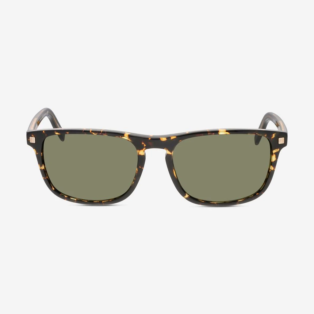 Ermenegildo Zegna Ermenegildo Zegna Men's Dark Havana & Green Square 58 mm Sunglasses EZ0173 1