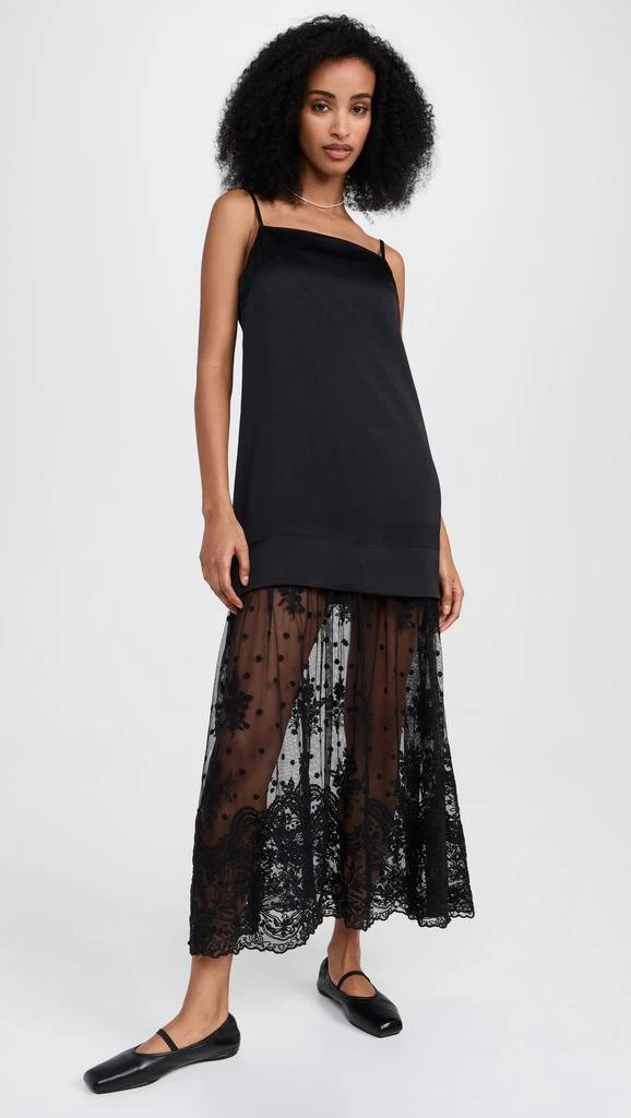 Sea Noa Satin Slip Dress with Lace Skirt 1
