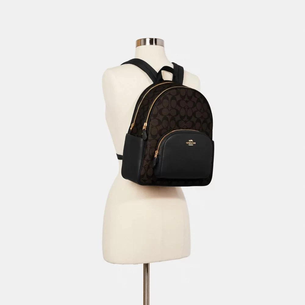 Coach Court Backpack In Signature Canvas 6
